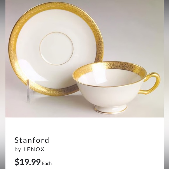 Lenox Stanford China Footed Cup and Saucer, one set, vintage - Picture 2 of 11